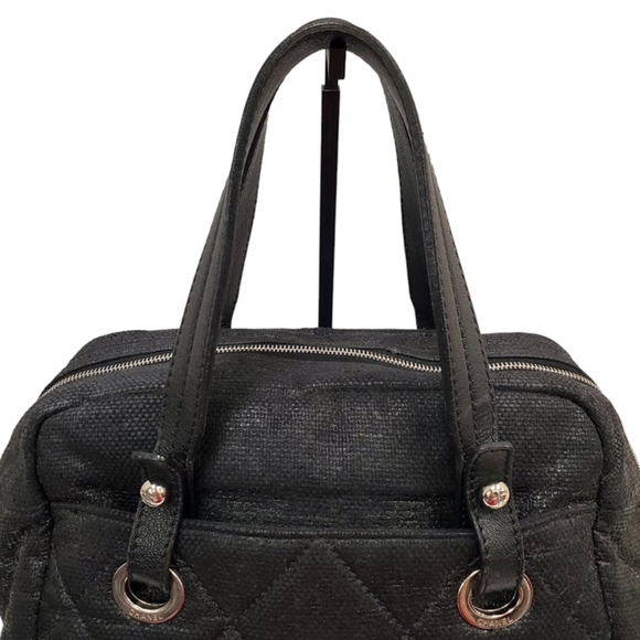 Chanel Paris Biarritz Bowler Bag Coated Canvas Entrupy Authenticated - Picture 7 of 12